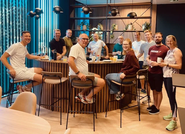 Teambuilding in Gent — voltallige Trema en THEA ploeg in het groen