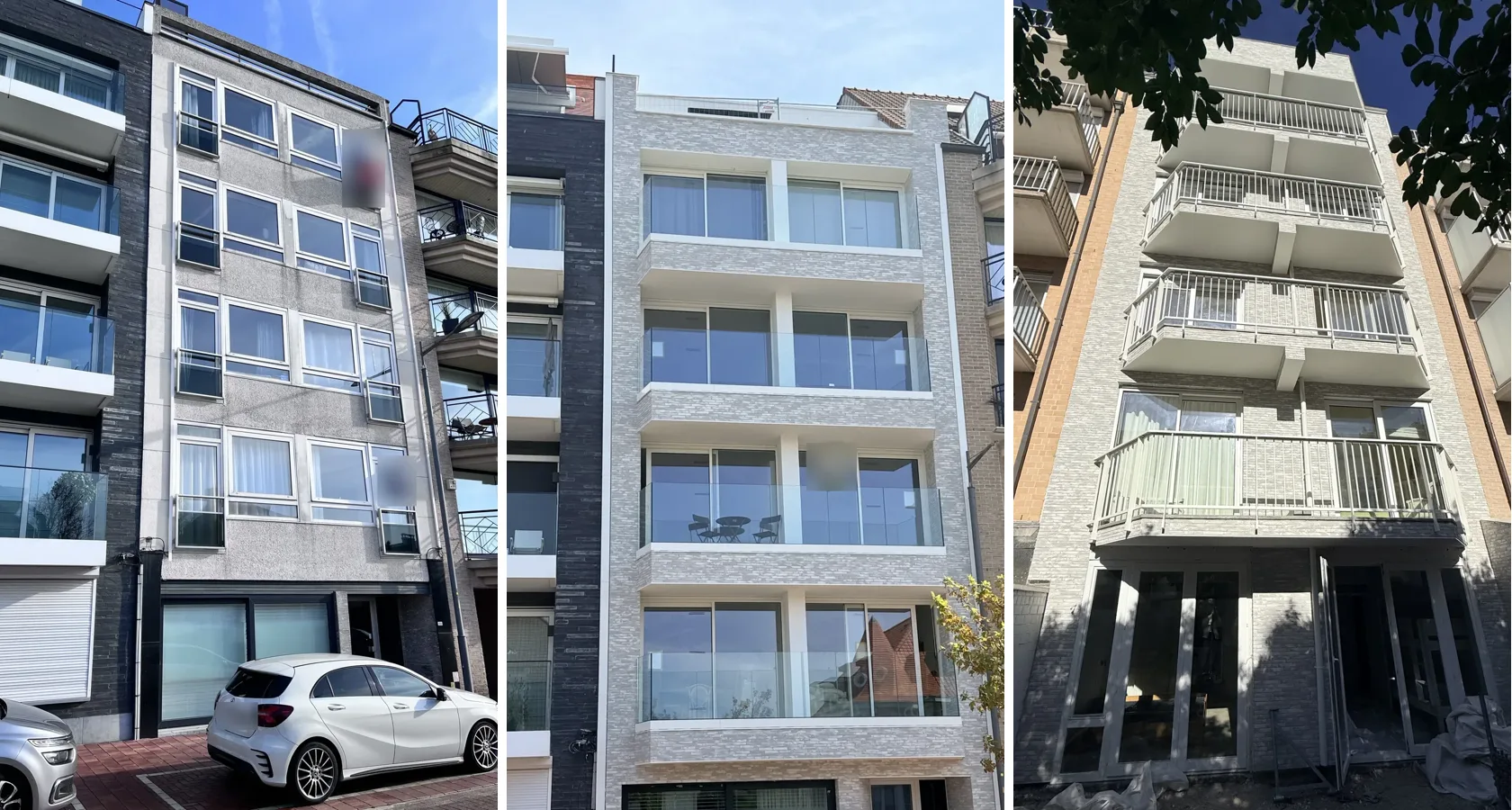 VME Savora in Knokke-Heist voor en na de renovatie